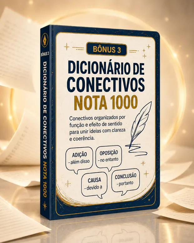Capa do bônus: Dicionário de Conectivos Nota 1000